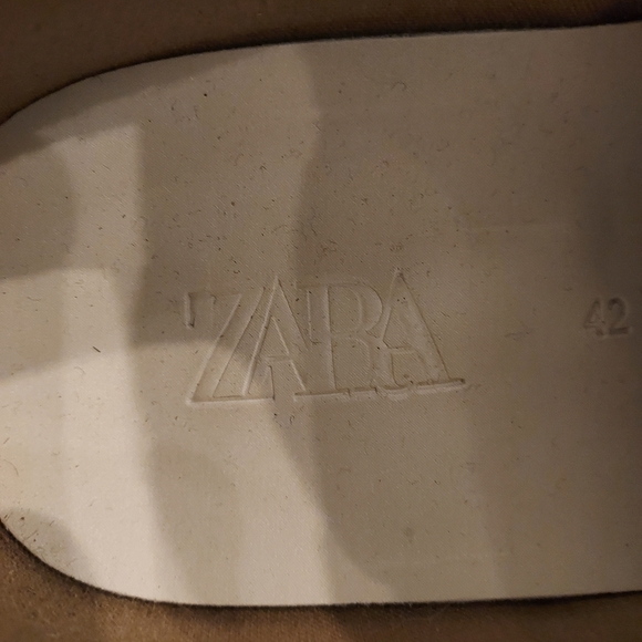 ZARA Olive Green Canvas Wedge Sneakers. - Picture 7 of 11